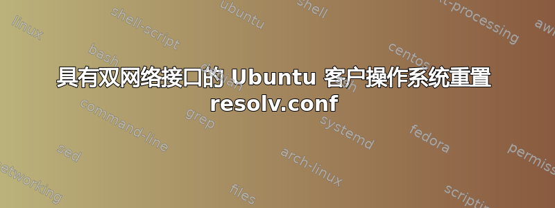 具有双网络接口的 Ubuntu 客户操作系统重置 resolv.conf