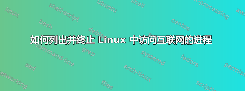 如何列出并终止 Linux 中访问互联网的进程