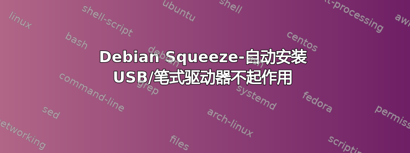 Debian Squeeze-自动安装 USB/笔式驱动器不起作用