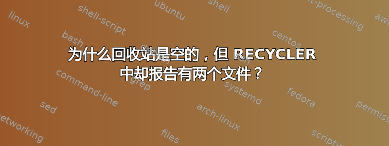 为什么回收站是空的，但 RECYCLER 中却报告有两个文件？