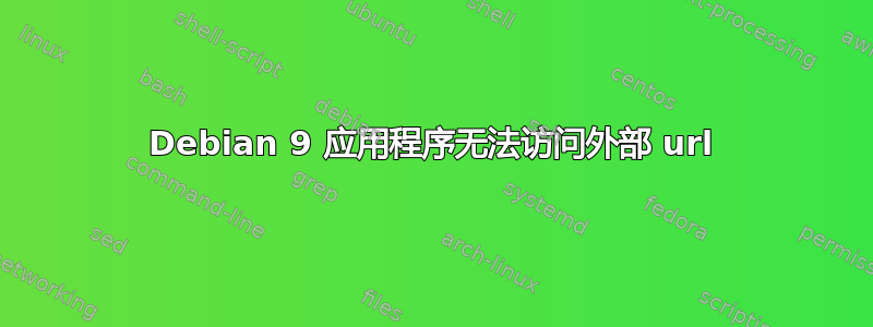 Debian 9 应用程序无法访问外部 url