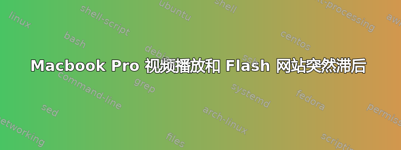 Macbook Pro 视频播放和 Flash 网站突然滞后