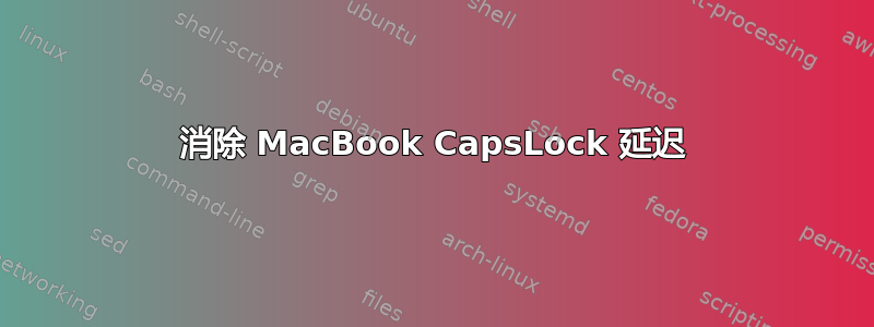 消除 MacBook CapsLock 延迟