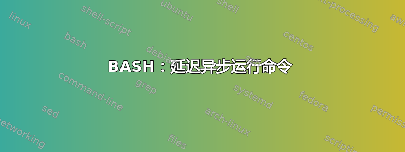 BASH：延迟异步运行命令