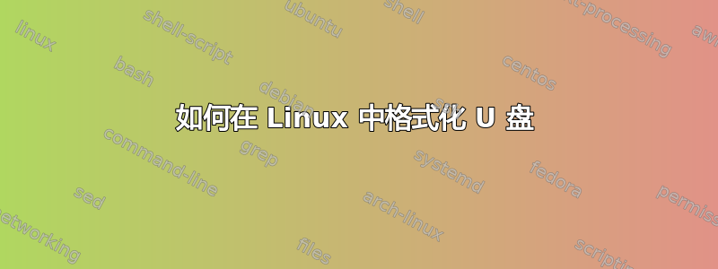 如何在 Linux 中格式化 U 盘