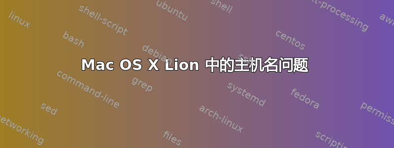 Mac OS X Lion 中的主机名问题