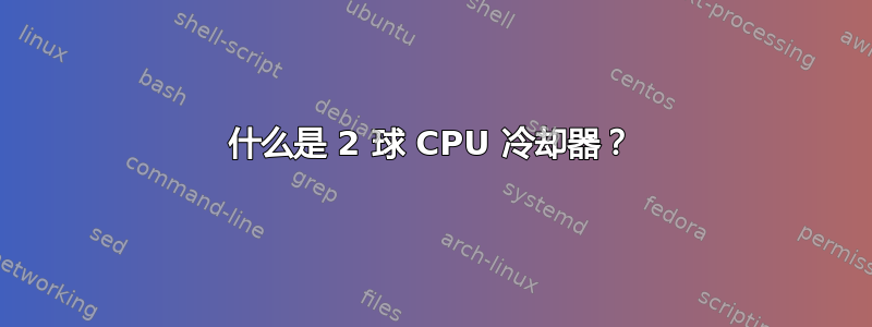 什么是 2 球 CPU 冷却器？