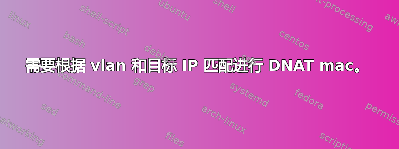 需要根据 vlan 和目标 IP 匹配进行 DNAT mac。