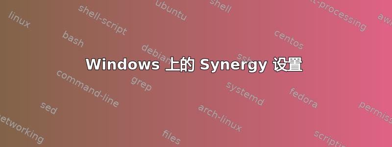 Windows 上的 Synergy 设置