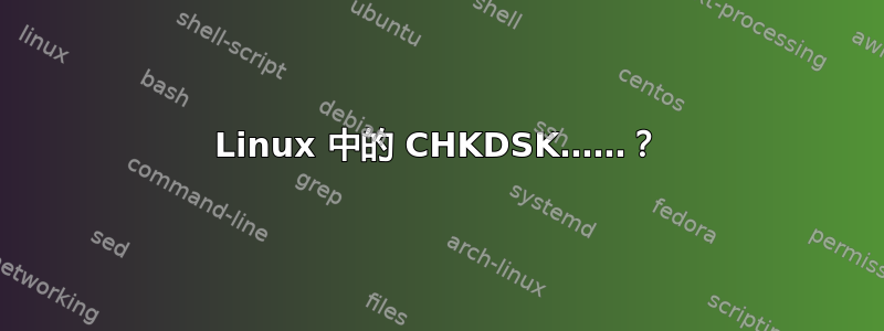 Linux 中的 CHKDSK……？