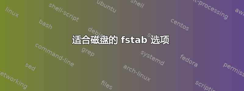 适合磁盘的 fstab 选项