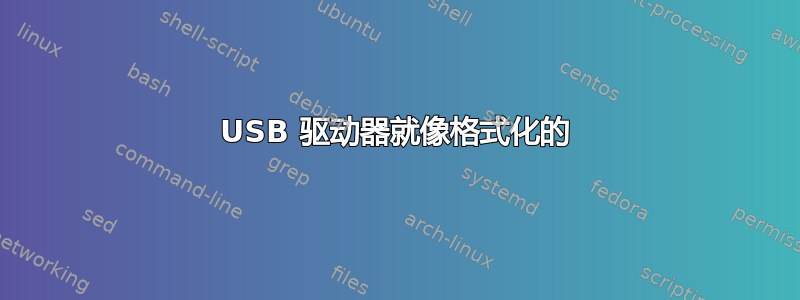 USB 驱动器就像格式化的