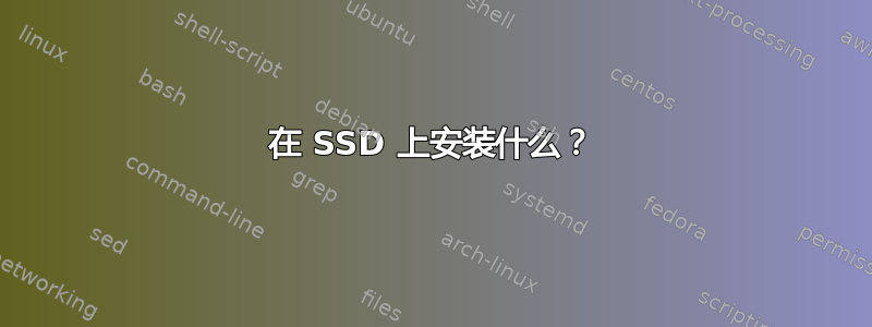 在 SSD 上安装什么？