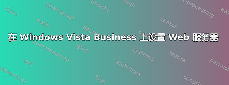 在 Windows Vista Business 上设置 Web 服务器