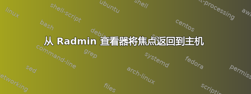 从 Radmin 查看器将焦点返回到主机