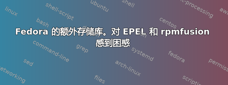 Fedora 的额外存储库。对 EPEL 和 rpmfusion 感到困惑