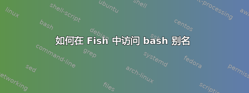 如何在 Fish 中访问 bash 别名