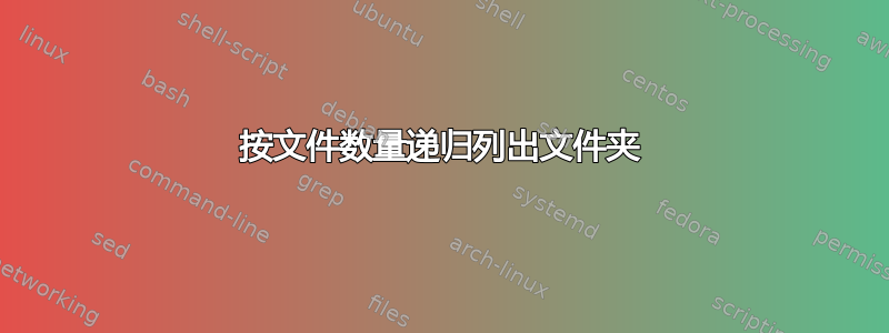 按文件数量递归列出文件夹