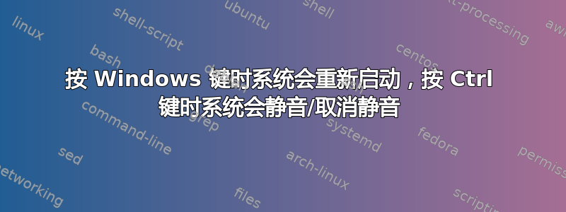 按 Windows 键时系统会重新启动，按 Ctrl 键时系统会静音/取消静音