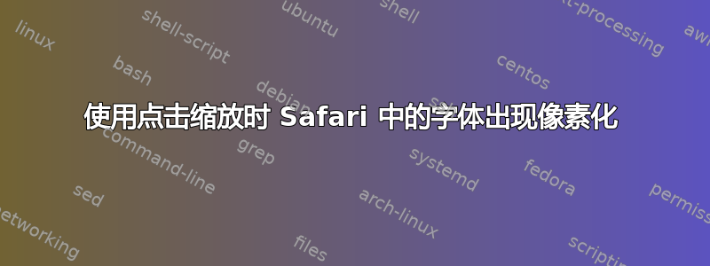 使用点击缩放时 Safari 中的字体出现像素化