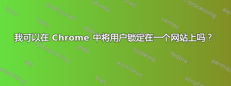 我可以在 Chrome 中将用户锁定在一个网站上吗？