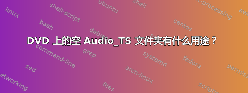 DVD 上的空 Audio_TS 文件夹有什么用途？