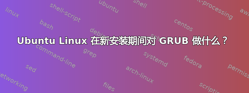 Ubuntu Linux 在新安装期间对 GRUB 做什么？