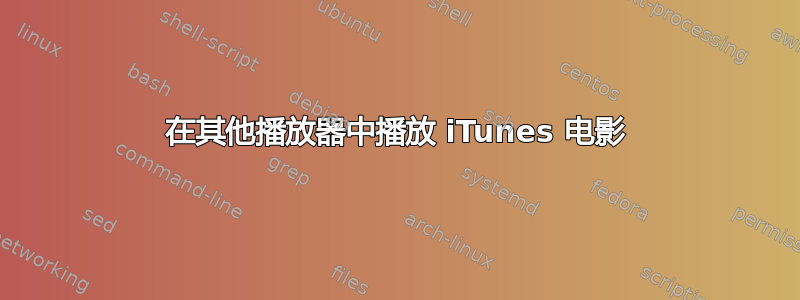 在其他播放器中播放 iTunes 电影