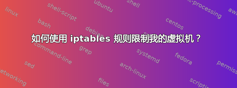 如何使用 iptables 规则限制我的虚拟机？