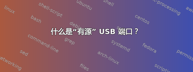 什么是“有源” USB 端口？