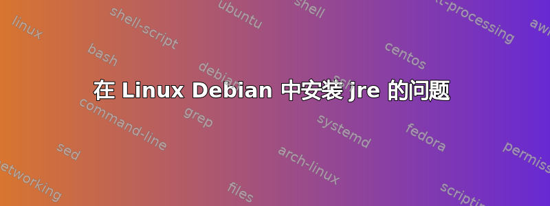 在 Linux Debian 中安装 jre 的问题