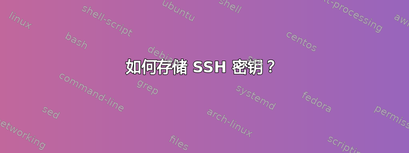 如何存储 SSH 密钥？