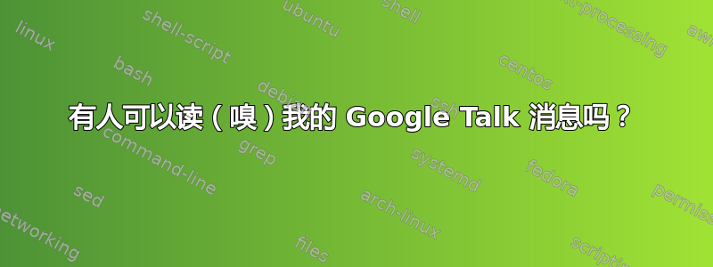 有人可以读（嗅）我的 Google Talk 消息吗？