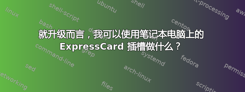 就升级而言，我可以使用笔记本电脑上的 ExpressCard 插槽做什么？