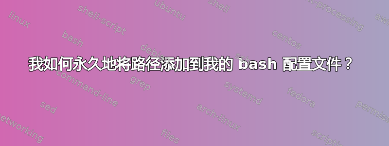 我如何永久地将路径添加到我的 bash 配置文件？