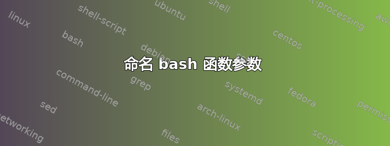 命名 bash 函数参数