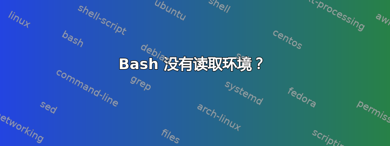 Bash 没有读取环境？