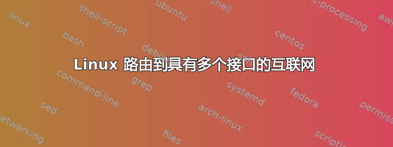 Linux 路由到具有多个接口的互联网