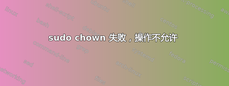 sudo chown 失败，操作不允许