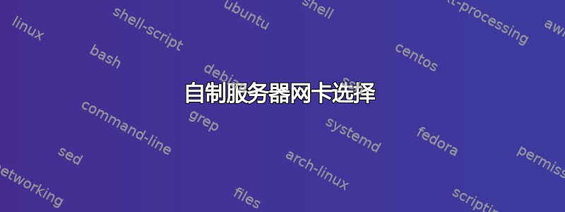 自制服务器网卡选择