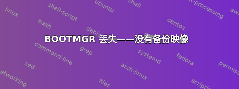 BOOTMGR 丢失——没有备份映像 