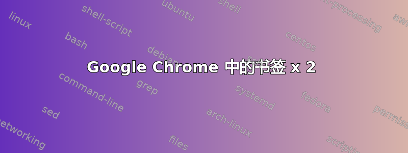 Google Chrome 中的书签 x 2