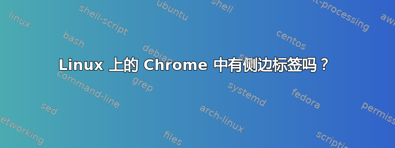 Linux 上的 Chrome 中有侧边标签吗？