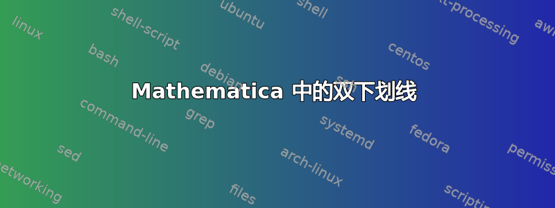 Mathematica 中的双下划线