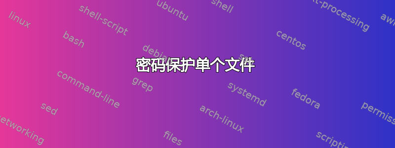 密码保护单个文件