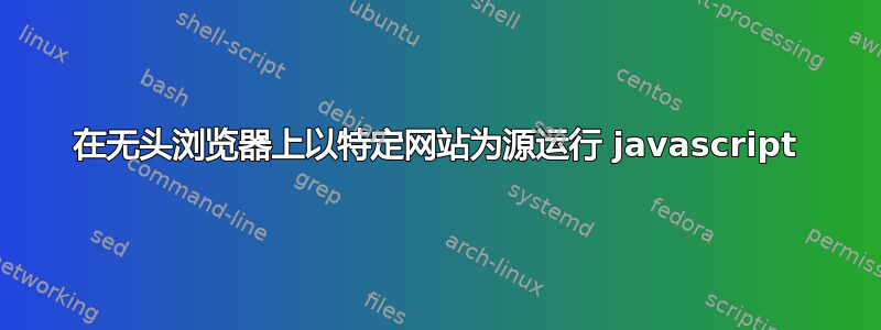 在无头浏览器上以特定网站为源运行 javascript