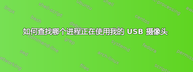 如何查找哪个进程正在使用我的 USB 摄像头