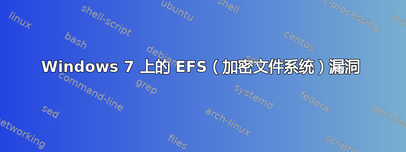 Windows 7 上的 EFS（加密文件系统）漏洞