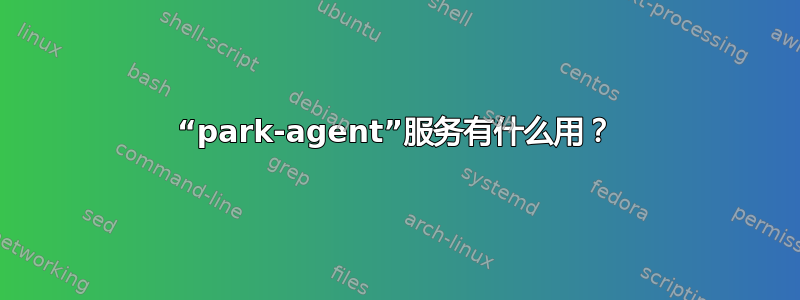 “park-agent”服务有什么用？