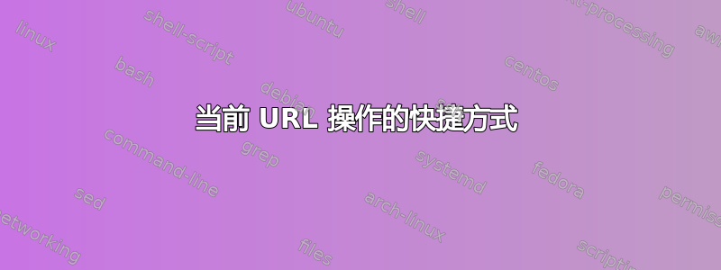 当前 URL 操作的快捷方式